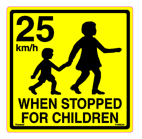 Mother & Child Sign with 25km/h text for South Australia