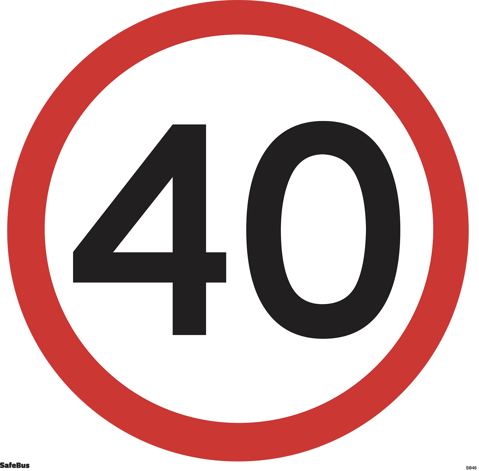 Small School Bus 40Km/h signage (4400mm x 440mm)