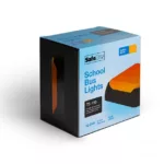 Product shot of a box of Safebus SB001A surface mount School Bus Lights