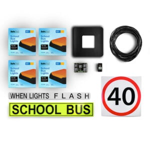 NSW TS150 school bus light kit with Safebus SB001A lights & signage