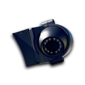 Curved roof mount CCTV 3.6mm external side view AHD camera for buses, trucks & commercial vehicles. Standard angle lens with 1080 AHD resolution and 4 pin heavy duty connector