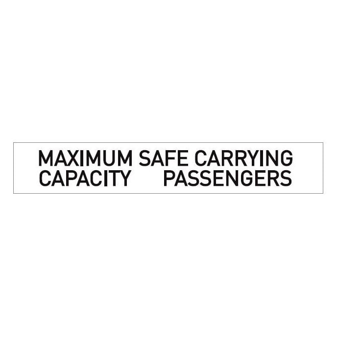 Maximum Capacity Decal - Safebus