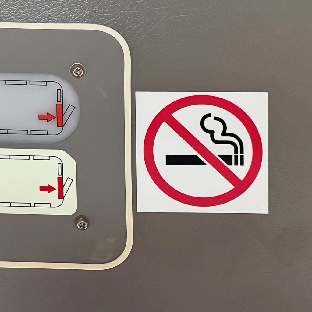 No Smoking sticker vinyl 120x120mm | Safebus