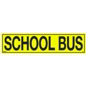 School Bus Sign – Extended Height Lettering. 770 x 184mm size