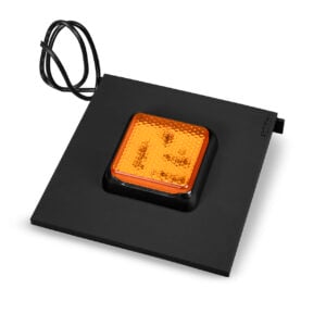 SB003 Amber Orange destination board mount school bus light on a black mount for school buses to comply with New South Wales TS150 school bus regulations