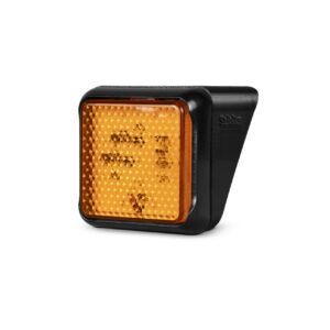 SB004 Amber Orange roof mount school bus light in a black mount for 2020-2026 Toyota Coaster buses to comply with New South Wales TS150 school bus regulations