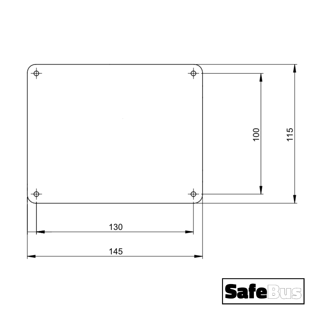 SB003 School Bus Light technical drawing