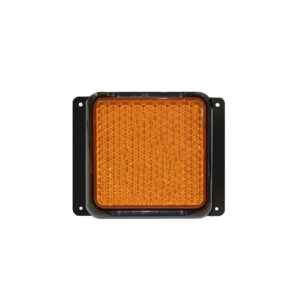 Ecco 830 replacement school bus warning light amber on a black powder-coated frame