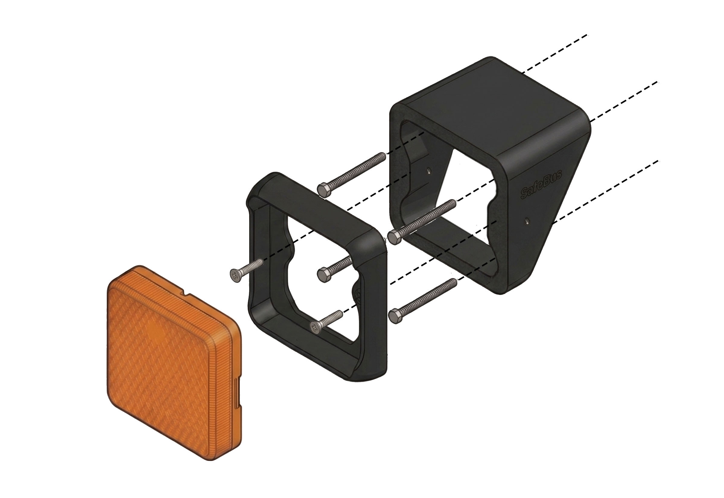 Front light exploded view