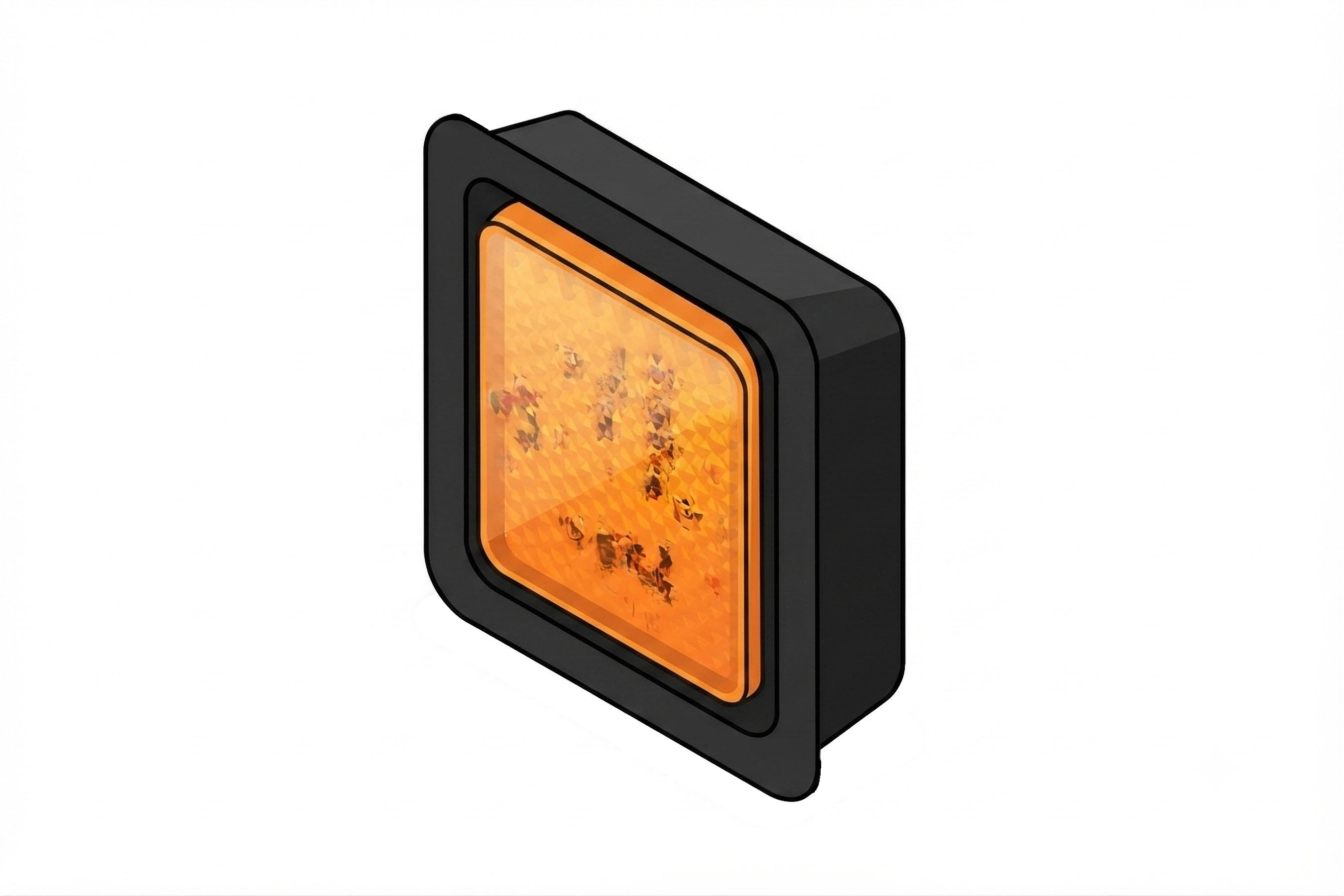 Front warning light isometric