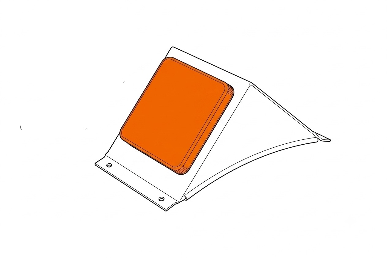 Front external-mount light illustration