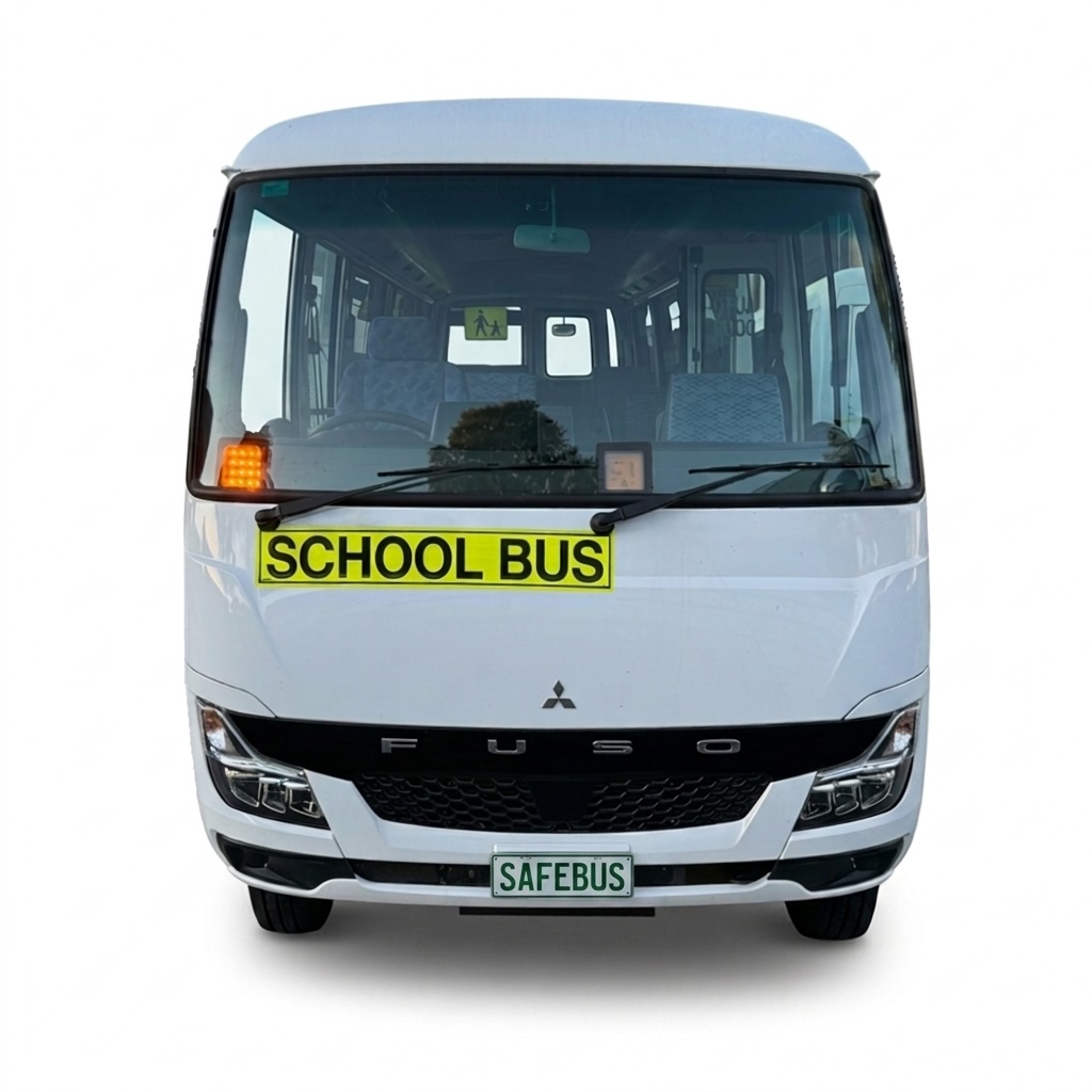 SafeBus school bus light kit installation — Mitsubishi Rosa (2019+)