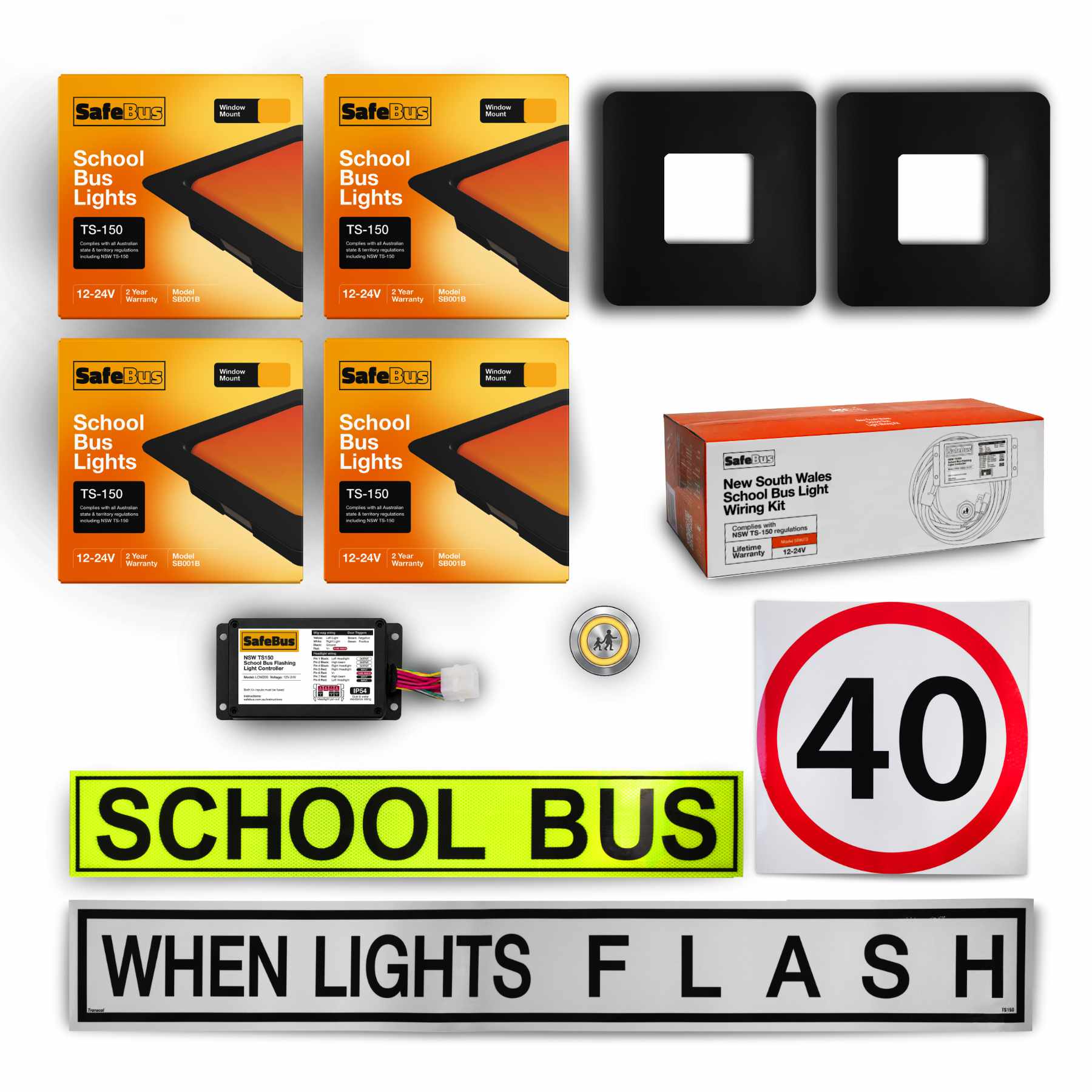 New South Wales School Bus Light Kit for Coach – Internal Mount